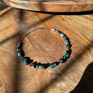 Colorful beaded choker necklace